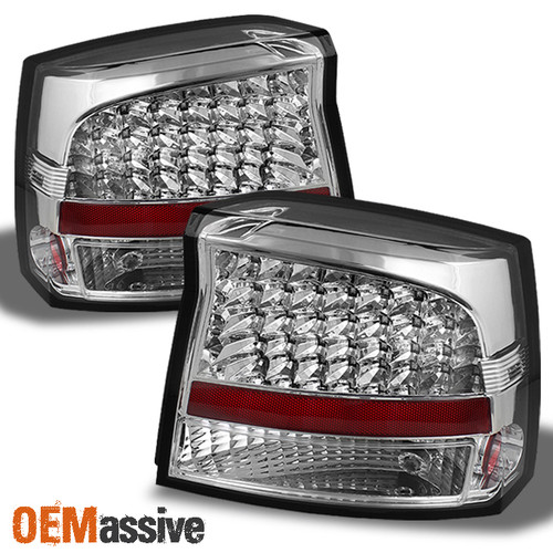 Fits 09-10 Charger LED Tail Lights Brake Lamps Pair Left+Right Set Aftermarket