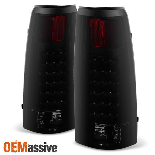 For 88-98 Chevy C/K Silverado Suburban Tahoe Sierra LED Black Smoked Tail Lights