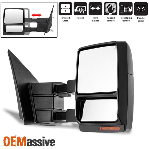 Fit 2004-2006 Ford F150 Passenger Side Extendable LED Signal Power Towing Mirror