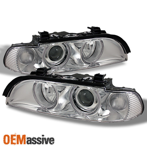 Fits 97-03 E39 5-Series Dual Halo Projector Headlights Lights Lamps Left+Right