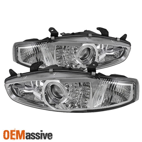 Fit 1997-2002 Mit Mirage 2Dr Coupe Halo Projector LED Headlights 98 99 00 01