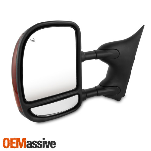 For F250/F350/F450/F550 SuperDuty Power Heated Amber LED Signal Tow Mirror Left