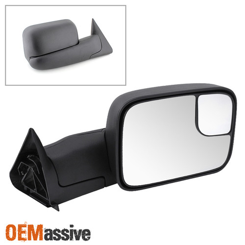 Fits 94-01 Ram Passenger / Right Manual Rotatable Towing Trailer Side Mirror