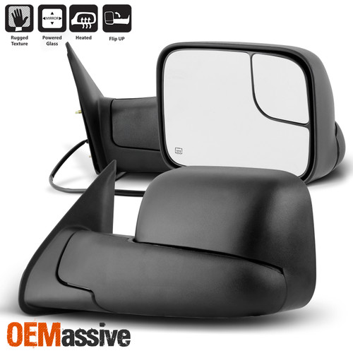 For 2005-2015 Toyota Tacoma Manual Extendable Power Heated Adjusted Mirrors Pair