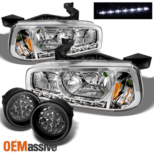 Fits 05-10 Charger LED Fog Lamps +2In1 LED Headlights W/Built In Corner Signal