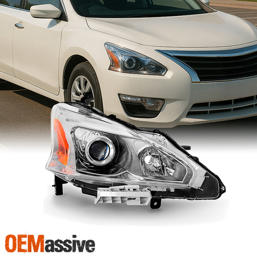 Fits 2013-2015 Altima 4DR Sedan Passenger Side Projector Headlights Replacement