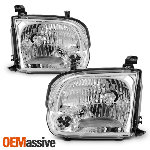 For 2005 2006 2007 Sequoia Tundra Headlights Lights Lamps Left+Right 05 06 07