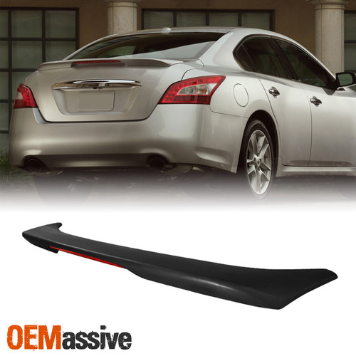 Fits 09-12 Maxima Primer Black Original Style Rear Trunk Spoiler Wing+LED Brake