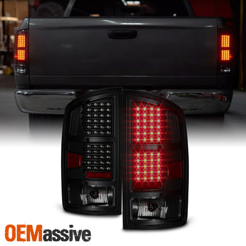 Fit 2002 2003 2004 2005 2006 Ram Black Smoke Full LED Brake & Signal Tail Lights