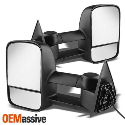Fits 03-07 Silverado Sierra Power Extendable Towing Trailer Side Mirrors Pair