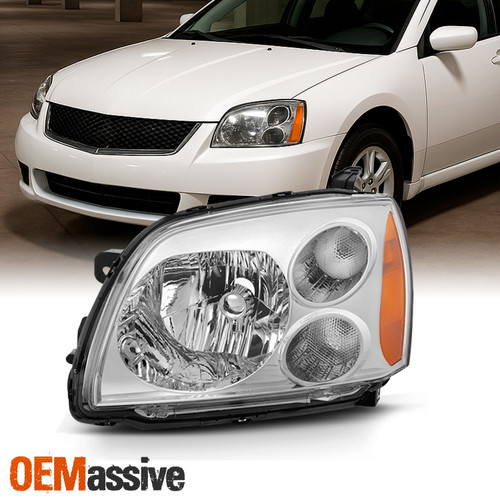 Fit 2004-2012 Mitsubishi Galant Driver Left Side Chrome Headlight Replacement
