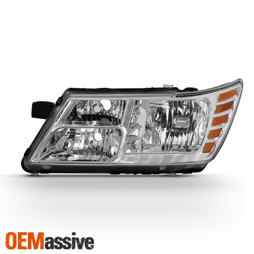 Fits 2009-2020 Dodge Journey Chrome Left Driver One Side  Headlight Replacement