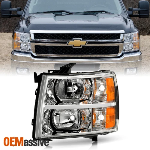 Fit 2007-2013 Chevy Silverado 1500 2500 3500 Driver Side Headlight Replacement