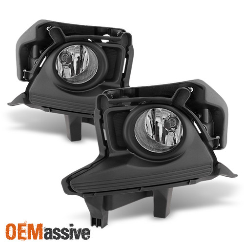 Fits 14-16 Highlander Glass Bumper Fog Lights Lamps w/Switch+Bulbs+Wiring+Bezel