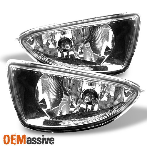 Fit 04 05 Civic 2/4Dr Clear Bumper Fog Lights Direct Replacement +Switch+Bulbs
