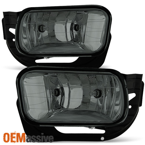 Fits 09-12 Ram 1500/ 10-18 2500 3500 Smoked Bumper Fog Lights w/Bracket Bulbs