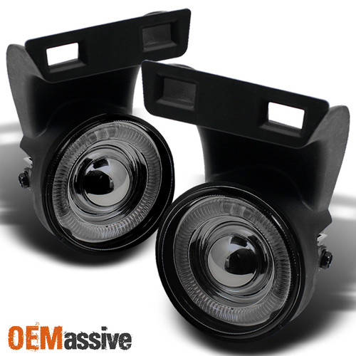 Fits Smoked 94-01 Dodge Ram 1500 2500 3500 Halo Projector Fog Lights Left+Right