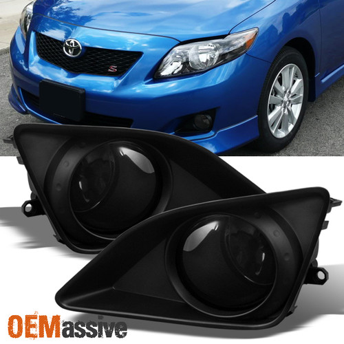 Fits 09-10 Toyota Corolla CE LE S XRS Smoked Fog Lights w/Switch+Wiring Harness