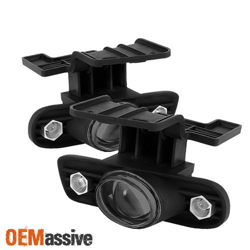 Fits Smoked 99-02 Silverado 00-06 Suburban Tahoe Halo Projector Fog Lights W/LED