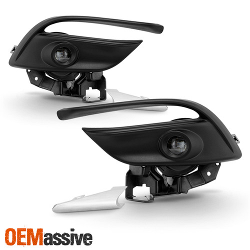 Fits 2017-2018 Mazda 3 Bumper LED Clear Fog Light Front Pair L+R w/ Switch+Trim