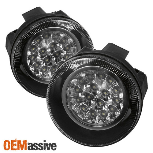 Fits 01-04 Dakota Durango Pickup Hyper White Full LED Fog Lights Lamps W/Switch