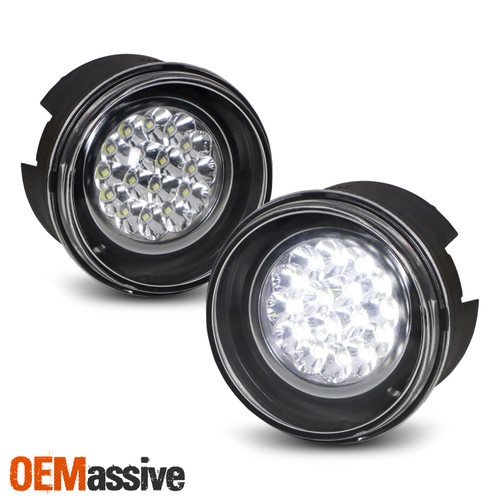Fits 05-09 Grand Cherokee Dakota Durango Hyper White LED Fog Lights Lamps