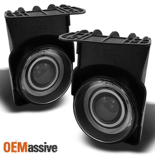 Fit Smoked 03-06 GMC Sierra Halo Projector Fog Lights Lamps +Switch+Bulbs L+R