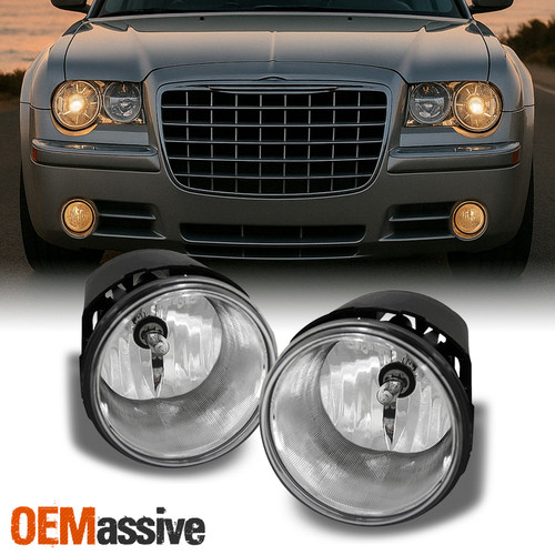 Fits 2005-2010 Chrysler 300 300C 08-09 Caliber SRT-8 Clear Fog Lights w/Bulbs