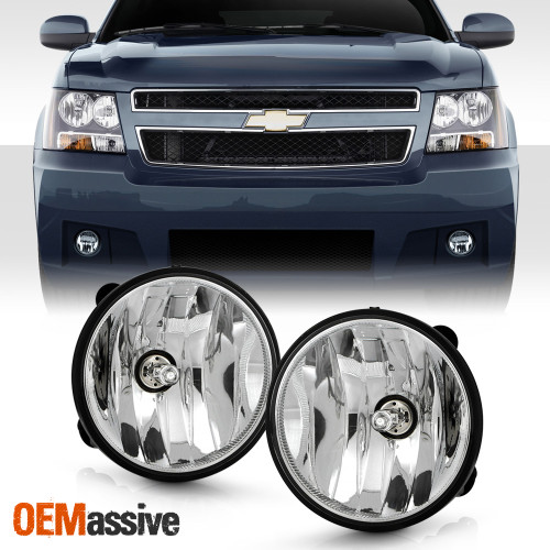 Fit Acadia Avalanche Suburban Escape Tahoe Yukon Bumper Clear Fog Lights w/Bulbs