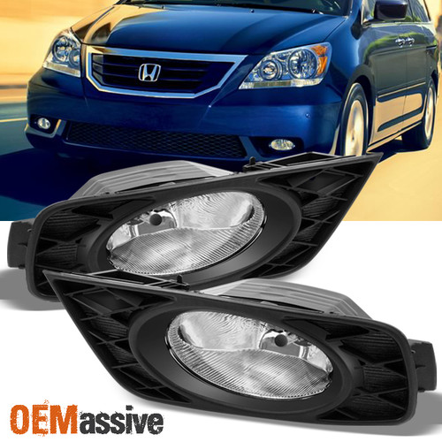 Fits 08-09 Odyssey Bumper Fog Lights Clear Driving Lamp w/Bulbs + Switch + Bezel