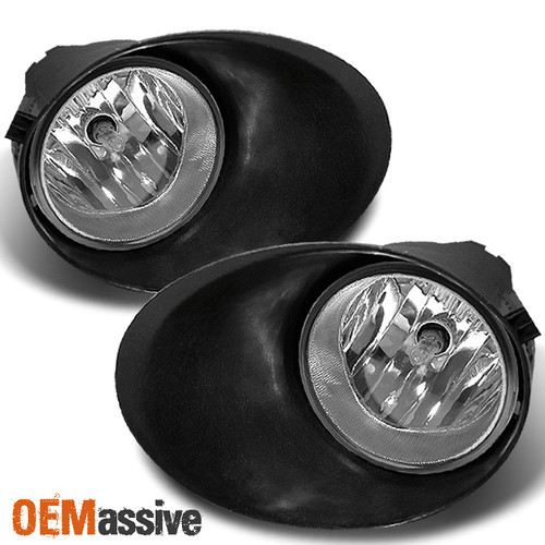 Fits 07-13 Tundra Clear Bumper Fog Lights W/Covers, Switch & Wiring Left+Right