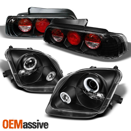 Fits 97-2001 Honda Prelude JDM Halo LED Projector Headlight+Altezza Tail light
