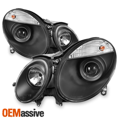 *Fits HID-D2S* Fit Black 2003-09 Mercedes Benz W211 E-Class Projector Headlights