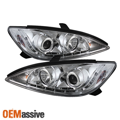 Fits 02-06 Toyota Camry Clear Projector Headlights W/Daytime LED Running Lights