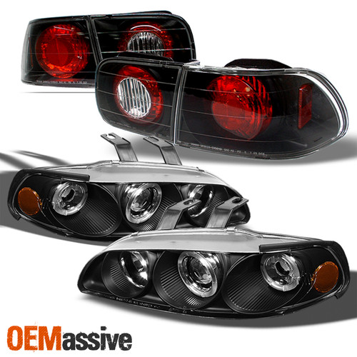 Fits 92-95 Civic 2Dr EG6 Halo Projector Headlights W/Corner Signal+Tail Lights