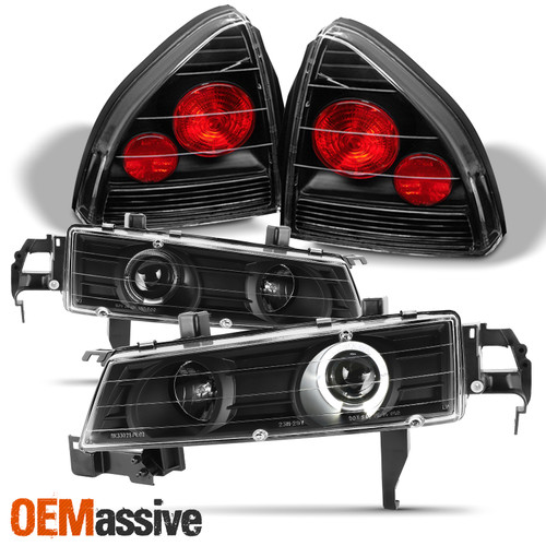 Fits 92-1996 Honda Prelude JDM Halo LED Projector Headlight+Altezza Tail light