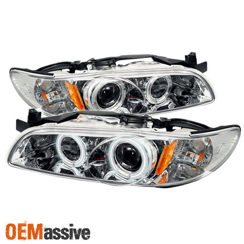 Fits 97-03 Pontiac Grand Prix 1Pc CCFL Halo Projector LED Headlights Lamps Pair