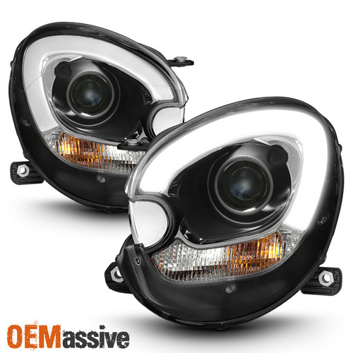 Fit [Halogen Type] 11-16 Cooper Countryman Paceman LED Tube Projector Headlights