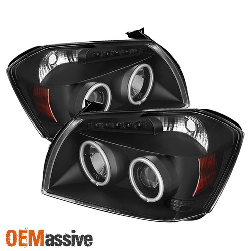 Fits 05-07 Magnum JDM Black Dual CCFL Halo Projector LED Headlights Lamps Pair