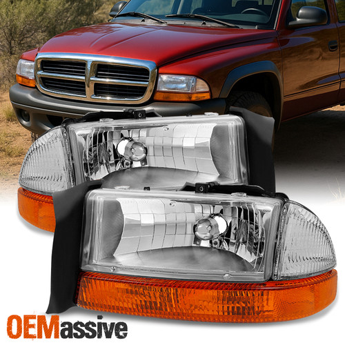 Fits 1998-2004 Dakota 1998-2003 Durango Headlights w/Signal Bumper Replacement