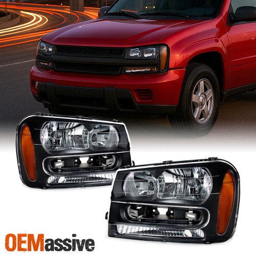 Fit 2002-2009 Chevy Trailblazer Replacement Headlights 02 03 04 05 06 07 08 09