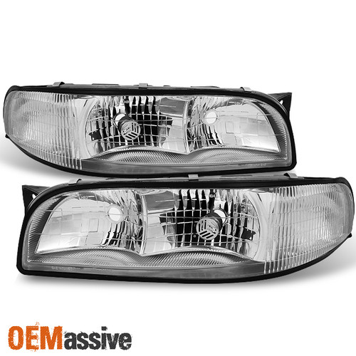 Fit 97-99 LeSabre Clear Headlights w/ Corner Signal Lamps L + R Replacement