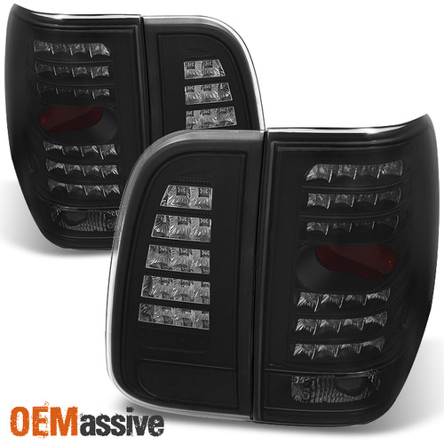 Fit 03-06 Lincoln Navigator Black Smoke LED Tail Lights Replacement