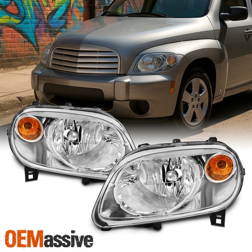 Fit 2006-2011 Chevy HHR Replacement Headlights Headlamps Light Lamps Left+Right