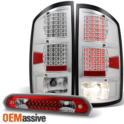 Fit 02-06 Ram 1500 03-06 Ram 2500 | 3500 LED Tail Light +Red LED 3Rd Cargo Light
