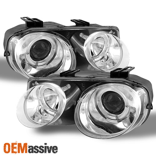 Fits 98-01 Integra Dual Halo Projector Headlights Lamps Lights Pair Left+Right