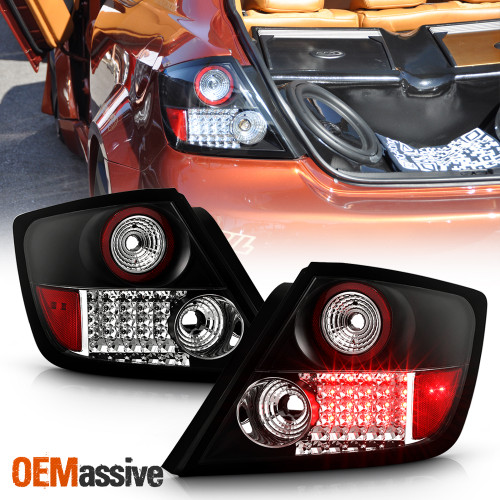 Fits 05-10 Scion Tc Sport Coupe JDM Black LED Tail Brake Lights Pair Left+Right