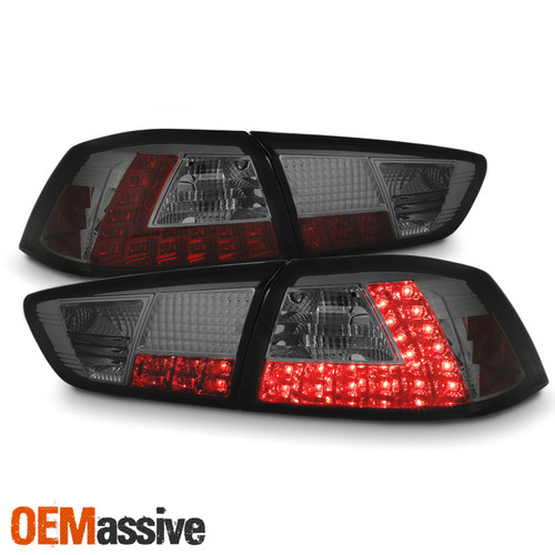 Fits 08-17 Lancer Evolution EVO X CZ4A 4B11T JDM Smoke LED Tail Light Brake Lamp