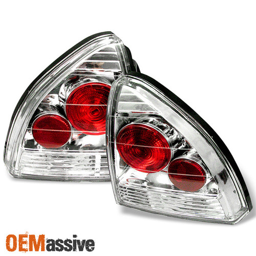 Fits 92-96 Honda Prelude Sport Chrome Clear Tail Brake Lights Lamps Left+Right
