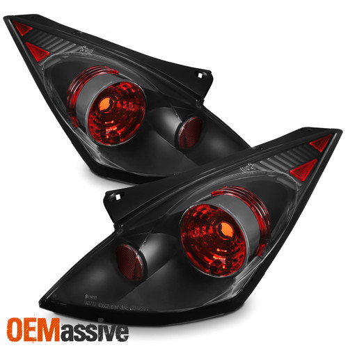 Fits 03-05 350Z Fairlady Z33 Sport Coupe JDM Black Tail Brake Lights Lamps Pair
